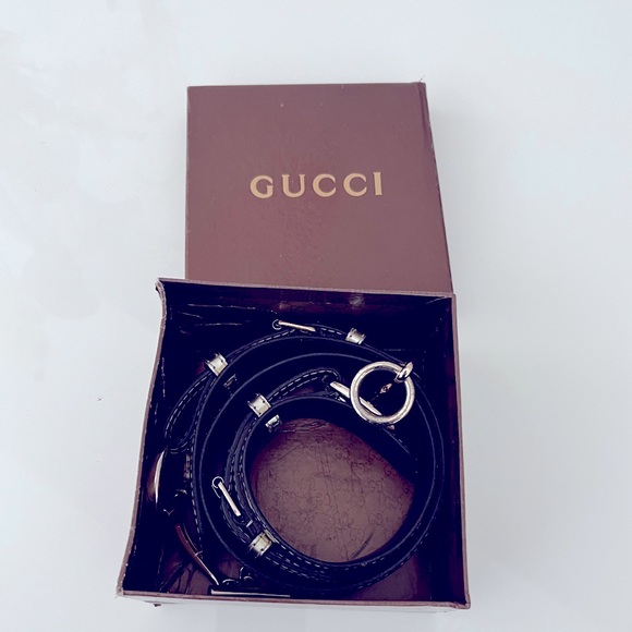 GUCCI WOMEN BELT LEATHER SILVERS SIZE 100 - Picture 14 of 17